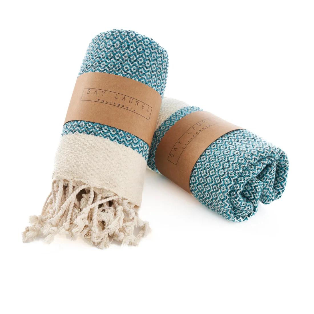Turkish Hand Towel in Petrol, Diamond 15 × 26 in pack shot