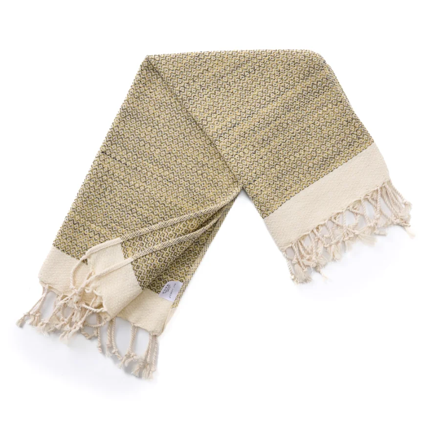 Turkish Hand Towel in Yellow, Diamond 15 × 26 in, view 4