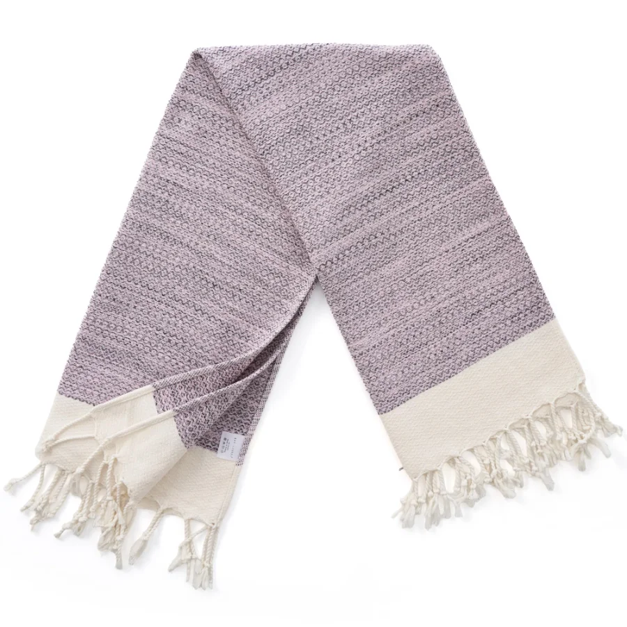 Turkish Hand Towel in Blush Pink, Diamond 16 × 40 in, view 4