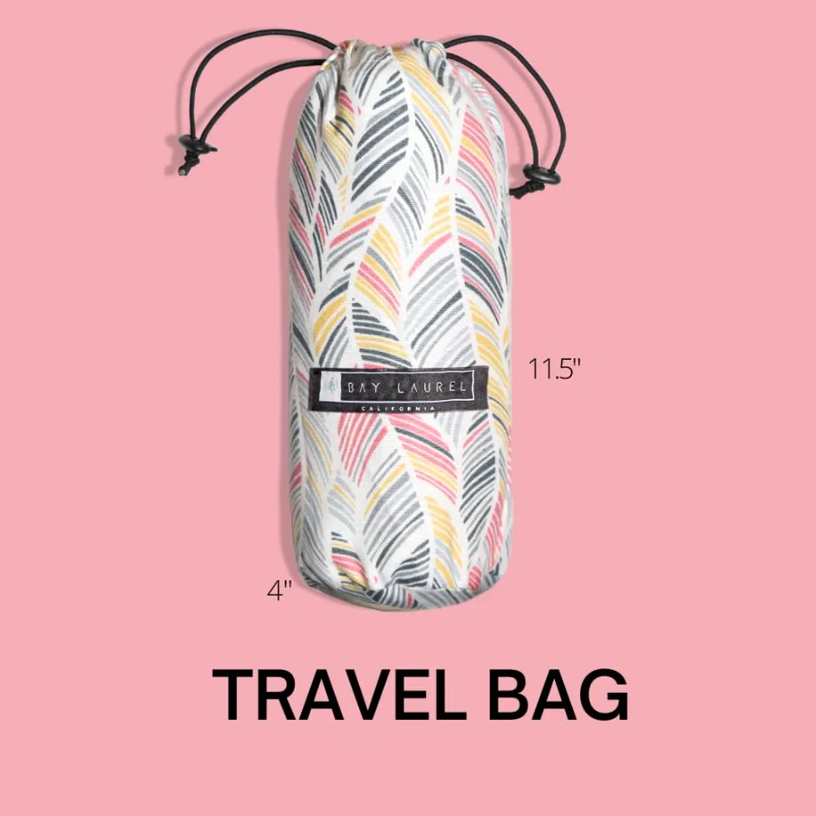 Turkish Beach Towel in Light Pink with Pink Floral Bag, view 2