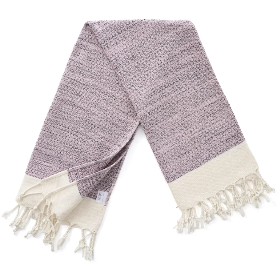 Turkish Hand Towel in Blush Pink, Diamond 15 × 26 in, view 3