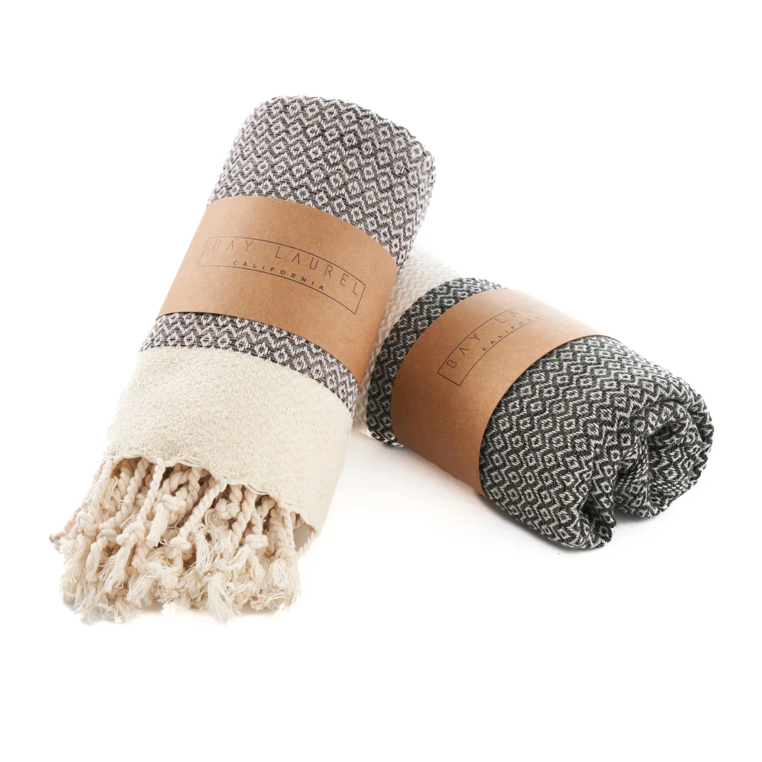 Turkish Hand Towel in Latte, Diamond 15 × 26 in pack shot