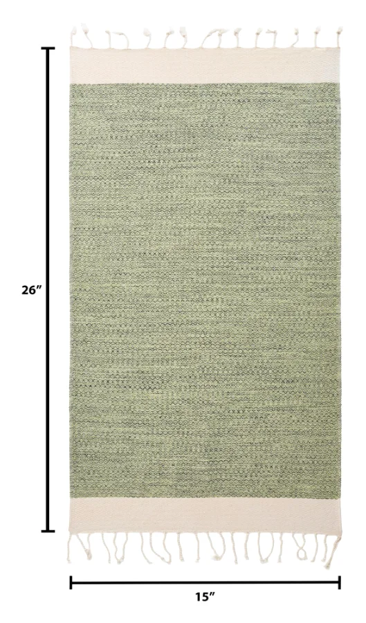Turkish Hand Towel in Pistachio, Diamond 15 × 26 in, view 5