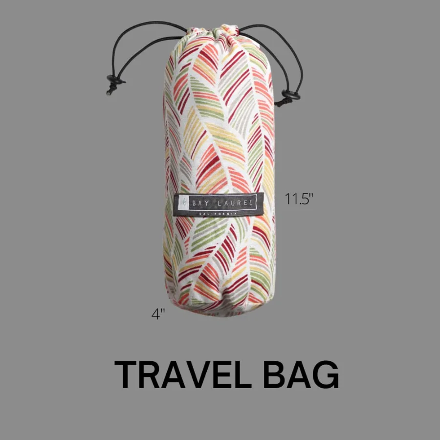 Turkish Beach Towel in Black with Red Floral Bag, view 3