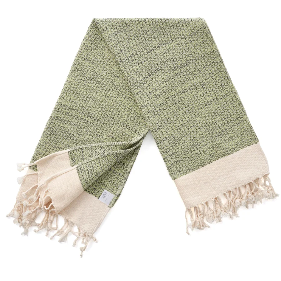 Turkish Hand Towel in Pistachio, Diamond 15 × 26 in, view 4