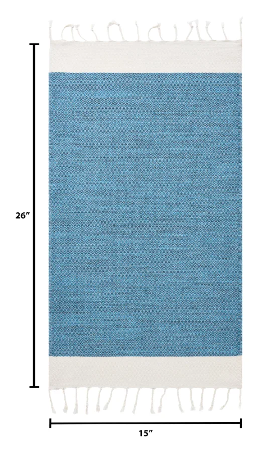Turkish Hand Towel in Turquoise, Diamond 15 × 26 in, view 5