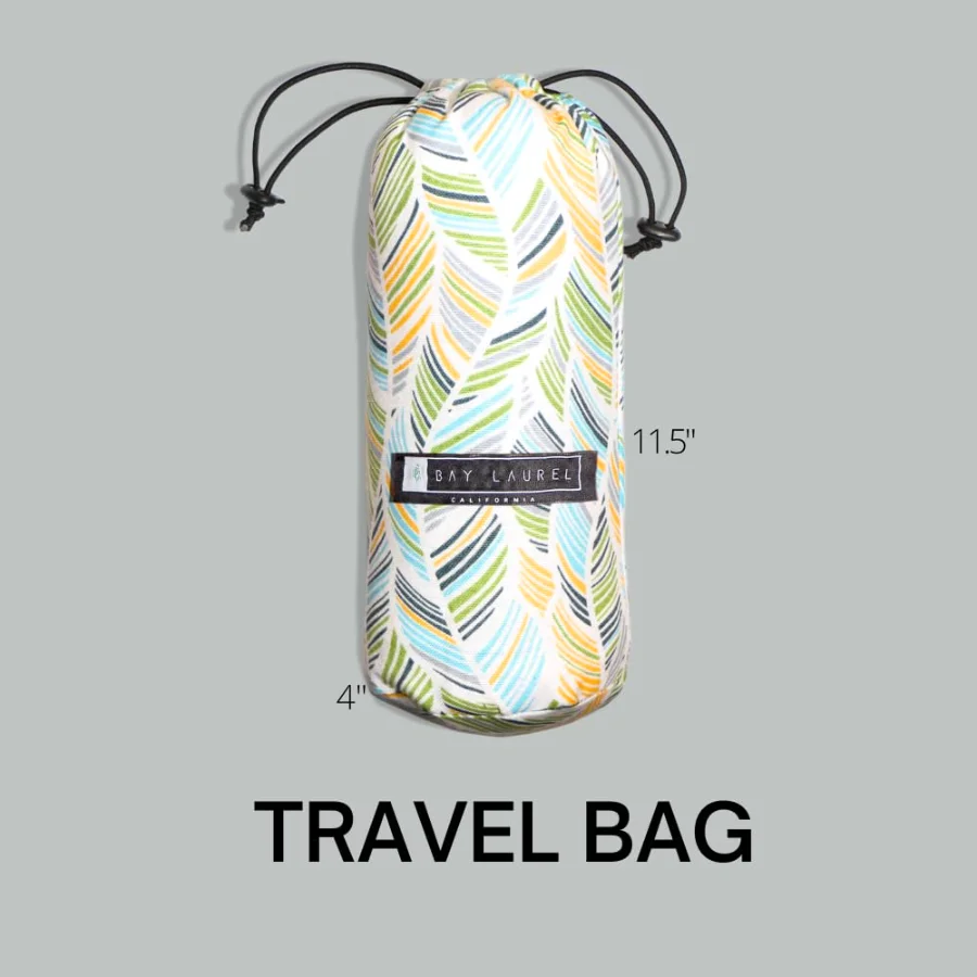 Turkish Beach Towel in Lava with Yellow Floral Bag, view 3