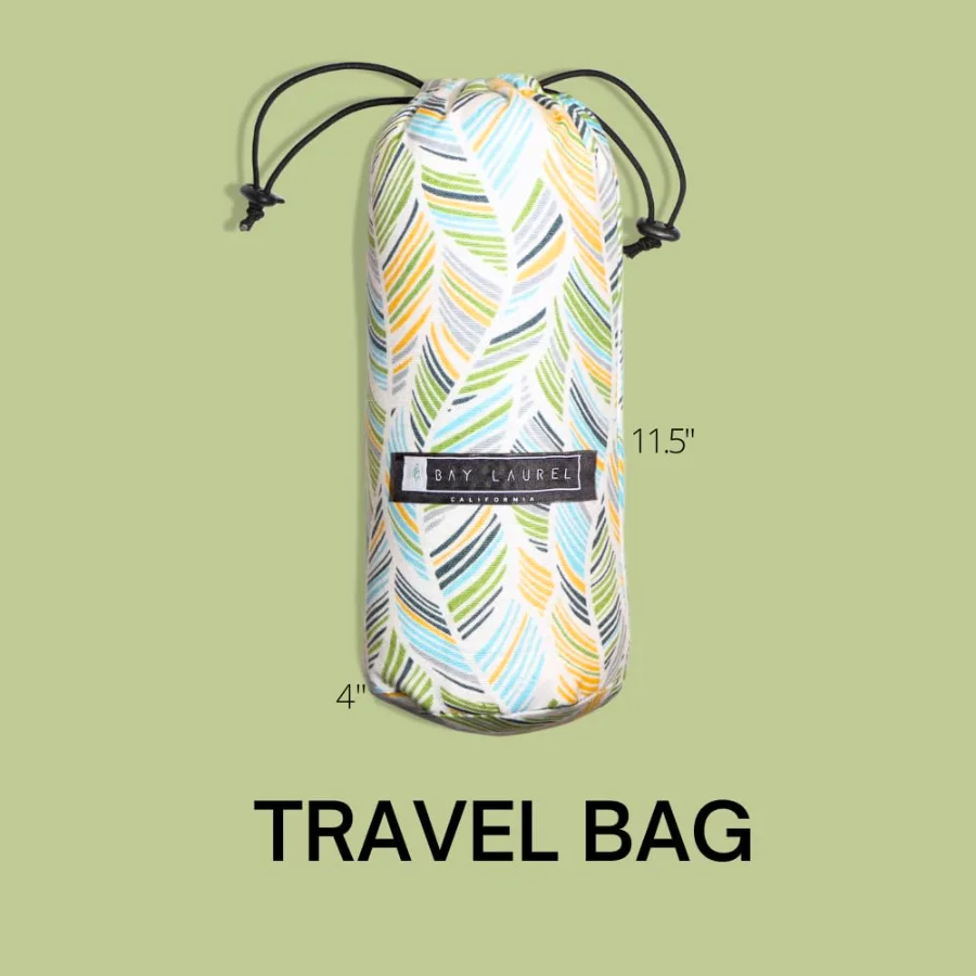Turkish Beach Towel in Pistachio Green with Floral Bag, view 2