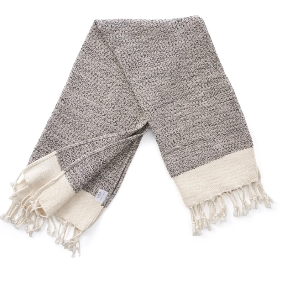 Turkish Hand Towel in Beige, Diamond 15 × 26 in, view 4