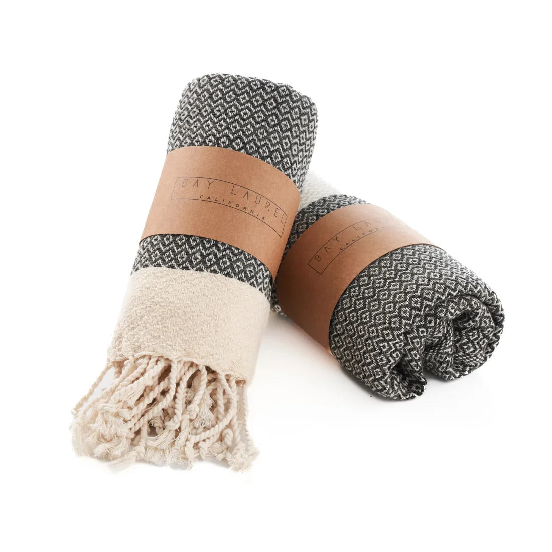 Turkish Hand Towel in Dark Army Green, Diamond 15 × 26 in pack shot