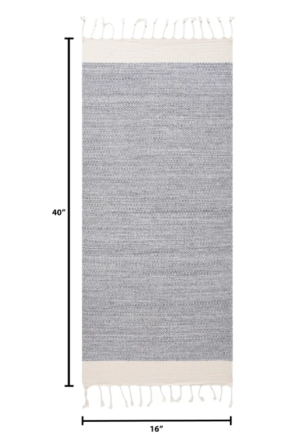 Turkish Hand Towel in Gray, Diamond 16 × 40 in, view 5