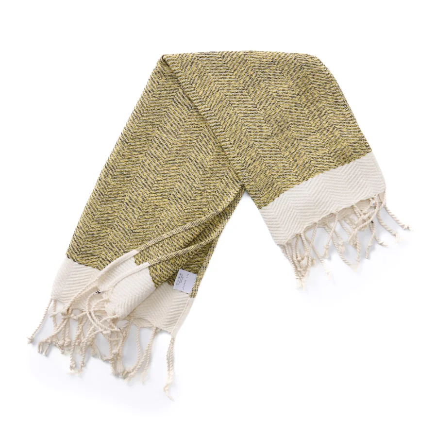 Turkish Hand Towel in Yellow, Herringbone 15 × 26 in, view 3
