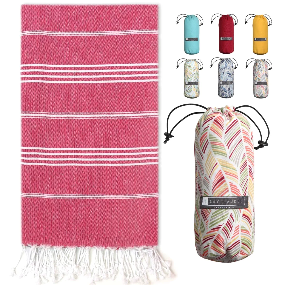 Turkish Beach Towel in Red pack shot