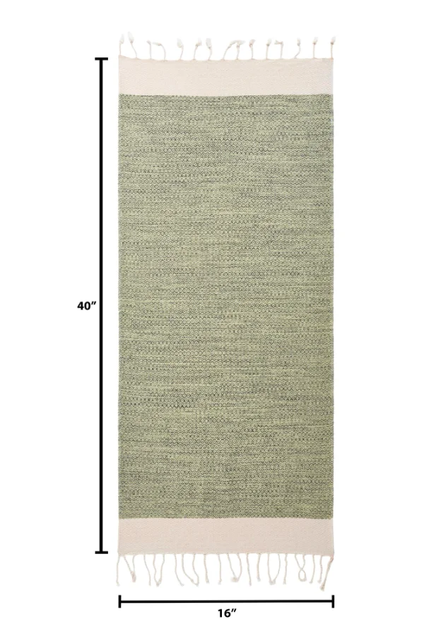 Turkish Hand Towel in Pistachio, Diamond 16 × 40 in, view 5
