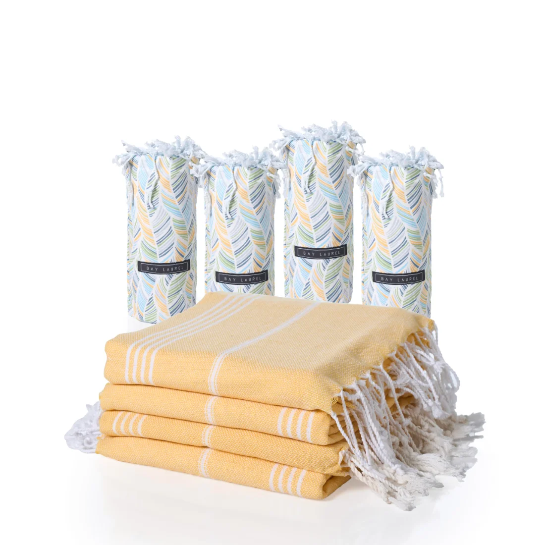 Four-Pack Beach Towel Set in Dandelion pack shot