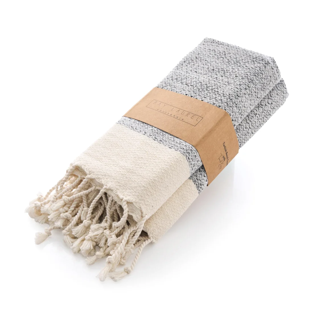 Turkish Hand Towel in Gray, Diamond 16 × 40 in pack shot
