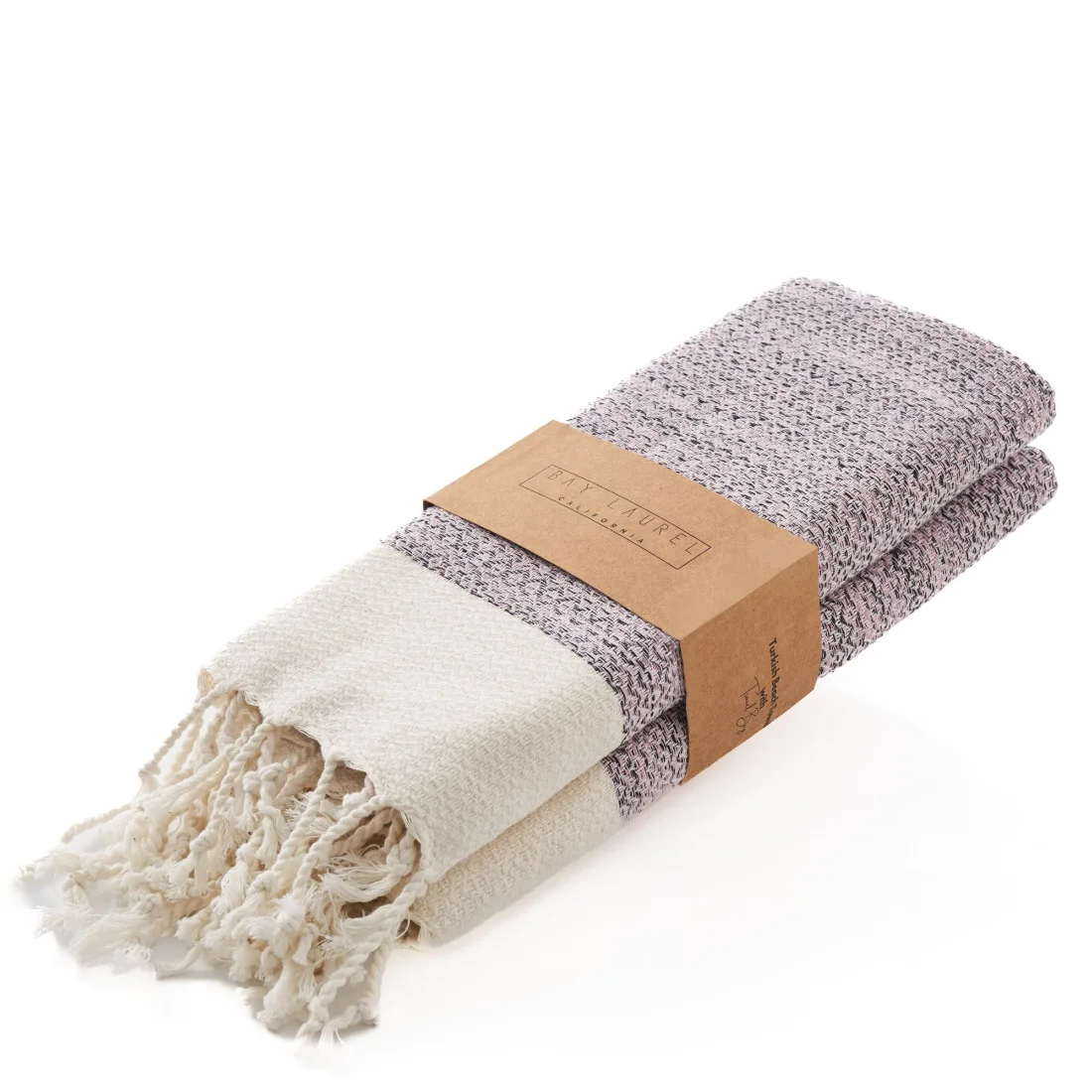 Turkish Hand Towel in Blush Pink, Diamond 16 × 40 in pack shot
