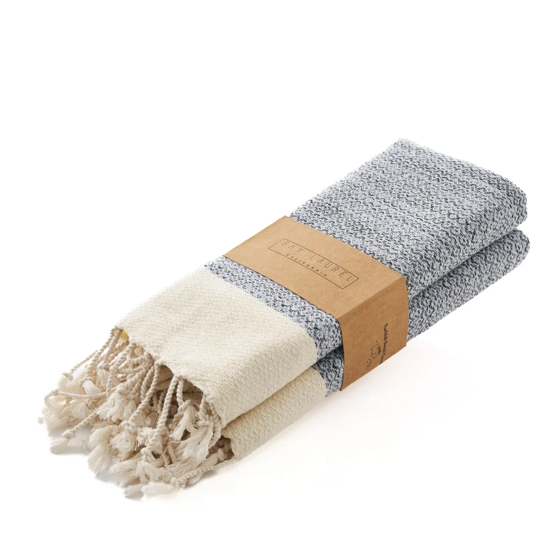 Turkish Hand Towel in Light Blue, Diamond 16 × 40 in pack shot